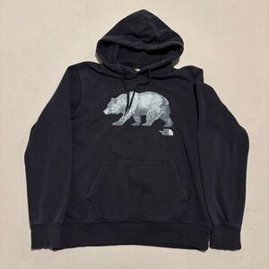 The North Face Bear Hoodie Size Medium Black Pullover Outdoor Hiking Casual Fall